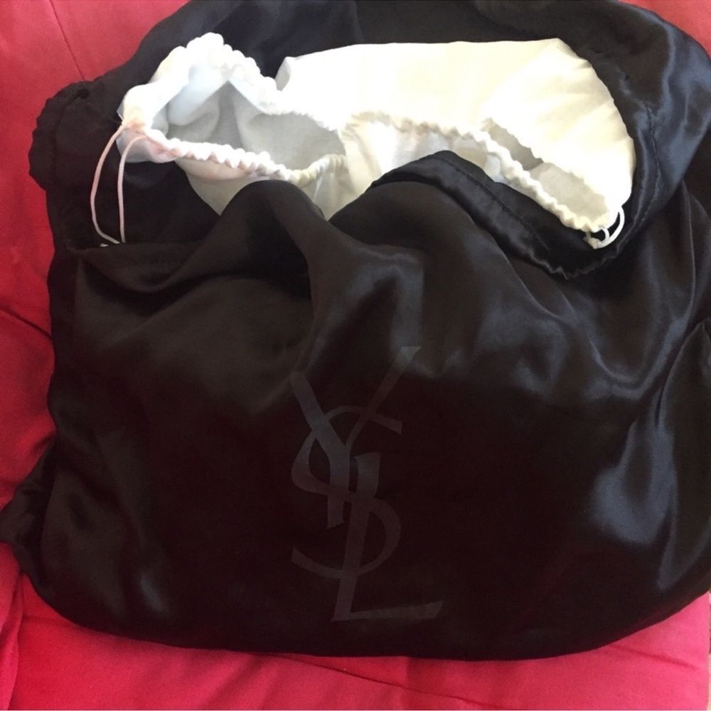YSL Yves Saint Laurent Pebbled Leather Easy Shoulder Carry All Purse Bag LARGE - Picture 8 of 13